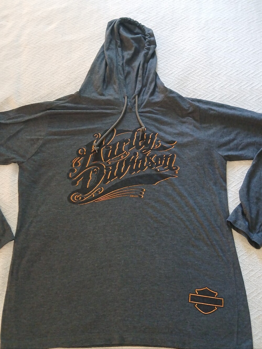 Sz.L Womens Harley Davidson Lightweight Pullover Hoodie
